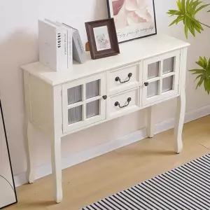 라이트월넛 엔틱 복도장 폭좁은 복도 원목 서랍장 엔틱콘솔