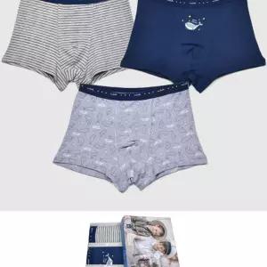 (힘찬)동화 남아 고래의 꿈 드로즈 3매입코튼스판 팬티 사각 주니어