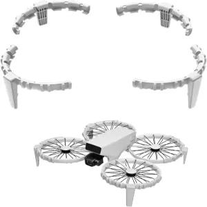 워호비 플립 프로펠러 가드 DJI 드론용 랜딩 기어가 장착된 충돌 방지 탄성 TPU 범퍼 링 충격 보호 경량