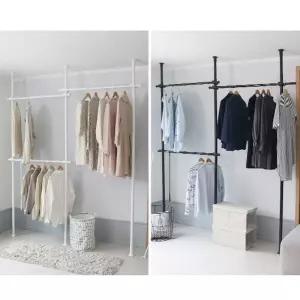 올리 기둥식행거 25mm 3단 옷걸이 고정식행거 3단의류수납 3단수납대 3단행거