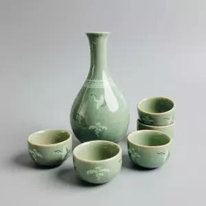 청자 운학문 주병 주기세트 술잔세트 주기 주병 청자주기 제수용품 술잔
