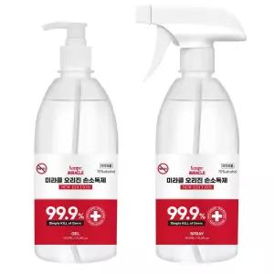 (힘찬)미라클 오리진 겔 스프레이 손소독제 500ml 세정제 독젤 핸드크리너 인증소 욕실용품 욕실소 소독제