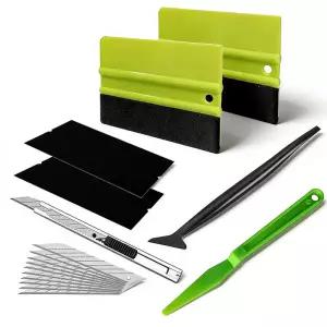 자동차 스티커 도구 세트 윈도우 필름 스크레이퍼 스틱 커터 나이프 비닐 웨지 차량 색상 변경