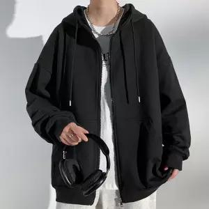 (힘찬)캐주얼 남여공용 편한 외출복 후드 집업 자켓 점퍼야상 바람막이 남성 잠바 가을 청자켓 리스 레트로