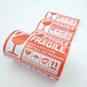 (힘찬)FRAGILE 취급주의 스티커 250매FRAGILE 포장 FRAGILE의 의스티커 경고