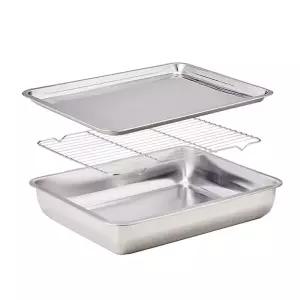 (힘찬)밧드 3종 세트 대 바트 사각트레이 거름망튀김 튀김 채반 돈까스 받침 기름 업소용스텐 업소용