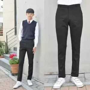 고등학교교복 (빅사이즈) 스판 차콜 교복바지 남자 -6XL