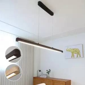 [Deco] 우드 원목바조명 리쥬아 펜던트 식탁조명 30W 월넛 주방등 팬던트 공간조명 식탁등 일자 LED