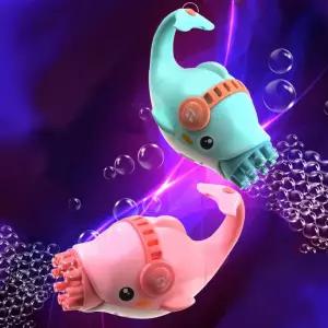 옆집샵 돌고래 비눗방울 총 자동 게틀링 웃음꽃 피는 오후 버블건 장난감