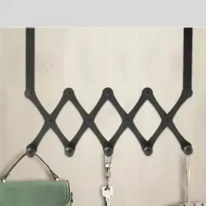 [생활] 블랙 옷걸이 도어후크 5구 가방 자바라 행거