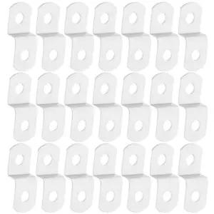 120 Pcs 고정 클립 스테인레스 스틸 코너 브래킷 사진 프레임 커넥터 미러 캐비닛 하드웨어