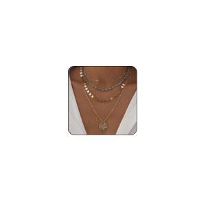 여성용 온브리그 레이어드 보호 목걸이 골드 코인 펜던트 스택형 터쿼이즈 초커 웨스턴 주얼리용