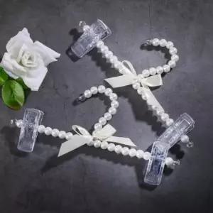 [생활] 블링블링 진주 바지걸이 바지옷걸이 5p세트 화이트