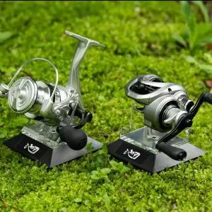 낚시 릴 디스플레이 홀더 스테인레스 스틸 스피닝 베이트 캐스팅 스탠드 랙 지원 보관 내구성 액세서리