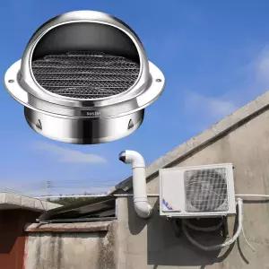 304 스테인레스 스틸 에어 벤트 원형 벽 배출구 커버 환기 팬은 파이프 막힘을 방지 루버 그릴 차단