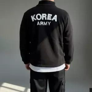 [의류] 올자수 폴라폴리스 로카 간부 태극기 커플 후리스 자켓 블랙 1