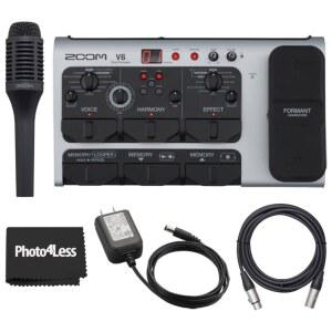 Zoom V6-SP 멀티 이펙트 보컬 프로세서 페달 + SGV-6 방향성 샷건 마이크 케이블 10피트