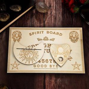 진자 운세 Ouija 보드 게임 나무 형이상학적 메시지 Dowsing Spirit T ing Board 타로 홀더 스탠드 Wicca 용품