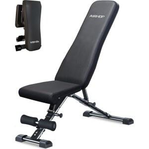 에어홉 업그레이드된 조절 가능한 웨이트 벤치, 벤치 프레스 전신 운동, 퀵 폴드 공간 절약, 홈 헬스장 근력 운동을 위한 운동