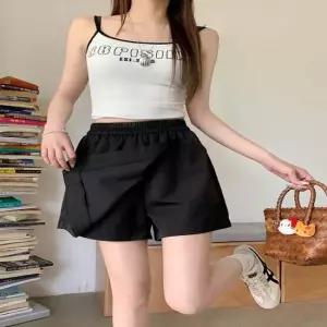 여성 2컬러 여름 허리밴딩 랩스커트스타일 치마반바지 A라인스커트