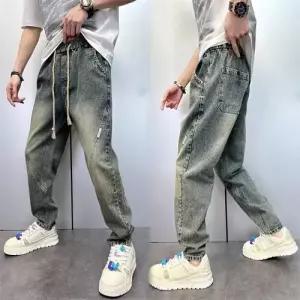 남자 빈티지 청바지 트렌디 배기 배기핏 무바지 잔 스트레이트 테이퍼드 편한 봄가을 스포M3