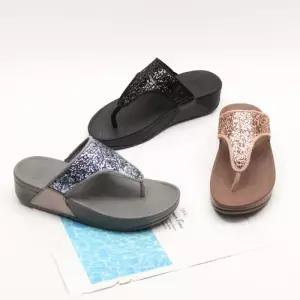 [더에잇]반짝반짝 포인트 쪼리 데일리펄 4.5cm 통굽 조리 국내생산