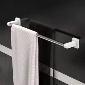 심플 프레임 부착식 수건걸이 화이트