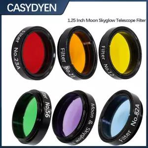 여행 달 및 스카이글로우 필터 천체 망원경 접안 렌즈용 1.25 인치 유리 천체 컬러 필터 사진