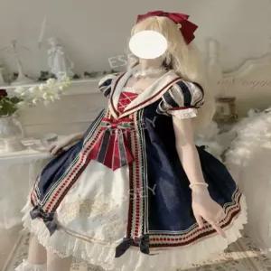 갸루피스 공주 멘헤라 메이드복 옷 프릴 지뢰계 드레스 세라복 셋업