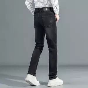 남성용 바지 검정 청 가을 배기핏 데일리 자수 M스포3