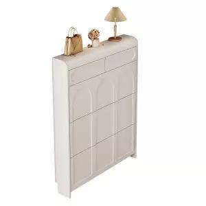 색 플립 다운 신발장 초슬림 공간 절약형 현관 수납 벽걸이 신발 정리대