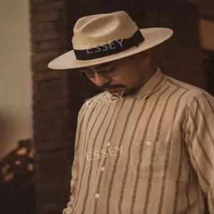 밀집 오버사이즈 머리 니트 여행 모자 라탄 큰 휴양지 남성용 야외