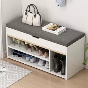 현관 패널 신발 착용 의자 좌석 입구 긴 신발장 일체형