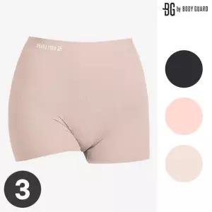[보디가드]여성 네모팬티 퓨징 심리스팬티 여자드로즈팬티 사각 3매 세트 편한
