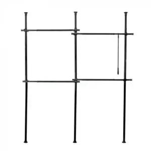 [JED] 4단 행거 고정식행거 블랙 행거봉 옷행거 기둥