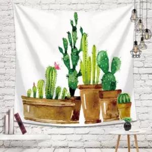 그린 선인장 패브릭 가림막 포스터 (특대)200X150