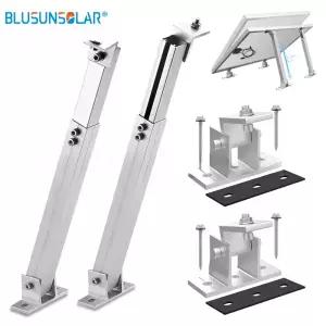 솔라 패널 풋 마운트 조정 가능한 틸트 브래킷 RV 지붕 보트 용 알루미늄 합금 지원 키트