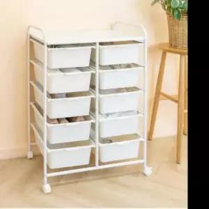 [JED] 다용도정리함 이동 5칸 카트 틈새 아든 이동선반 트롤리 1단 수납선반