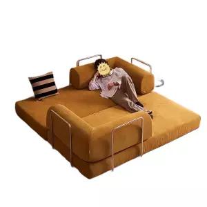 다용도 좁은공간 원룸 좌식 접이식 침대형 패브릭 압축 소파 모듈 침대