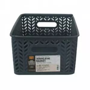 헤링본 직사각 바스켓3호(색상랜덤)