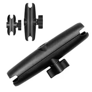 램마운트거치대 알루미늄 합금 더블 소켓 암 25mm1인치 볼 헤드 홀더 마운트 클램프 자전거 오토바이 카메