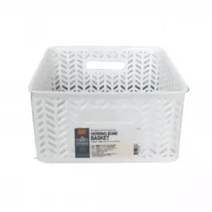 헤링본 직사각 바스켓4호(색상랜덤)