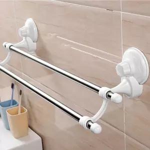 2단 부착식 수건걸이 깔끔한욕실 다용도걸이 수건대