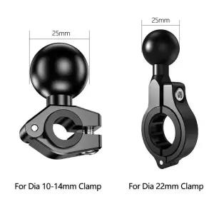 램마운트거치대 1인치 볼 헤드 마운트 어댑터 오토바이 자전거 핸들바 클립 클램프 백미러 브라켓 홀더