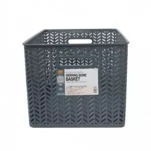 헤링본 직사각 바스켓7호(색상랜덤)