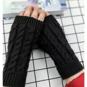 블랙 꽈배기팔토시 니트 핸드워머 꽈배기 암워머