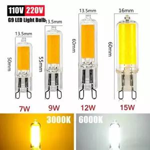 LED전구 10개입 5개입 G9 LED 전구 12W 15W AC110V 220V 초고휘도 유리 램프 일정 전력 조명 COB