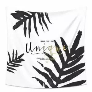 패브릭 북유럽 1호 검정파초잎 가림막 (특대) 200X150