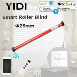 커튼레일 25mm 관형 모터 자동 전기 롤러 블라인드 셔터 38mm 튜브 Tuya 스마트 홈 Wifi 커튼 스위치