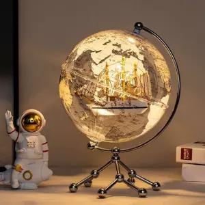 조명 지구본 투명 요트 장식 신상 고급 인테리어 선물 지구본led